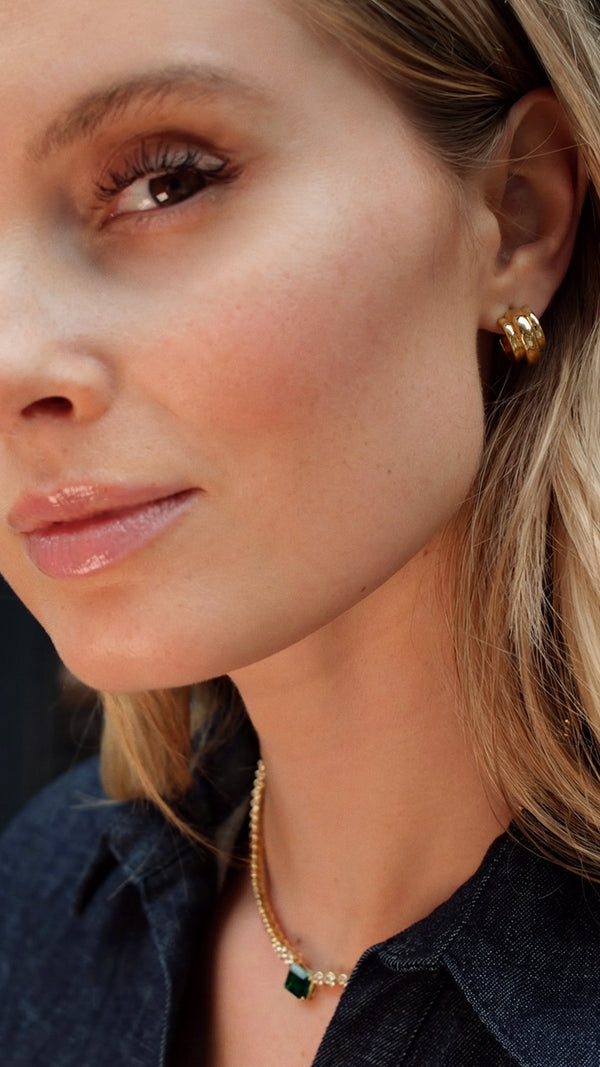 Ennis Hoop Earrings Gold Vermeil