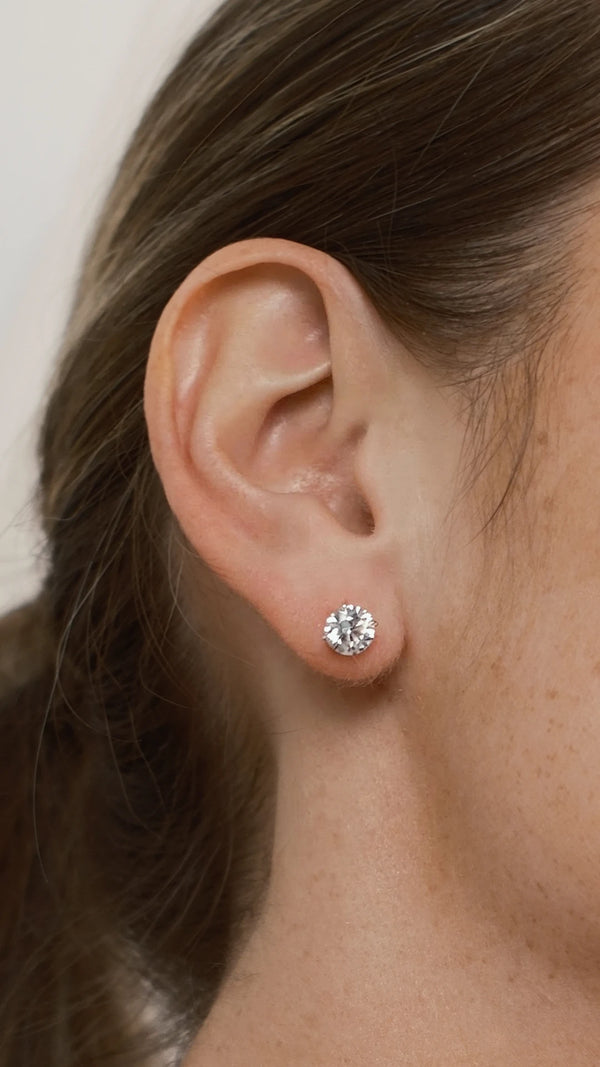 Eternal Stud Earrings 9K White Gold