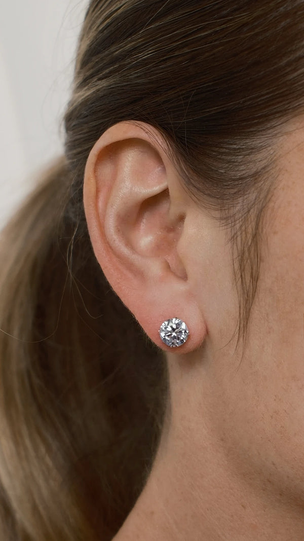 Eternal Stud Earrings 9K White Gold