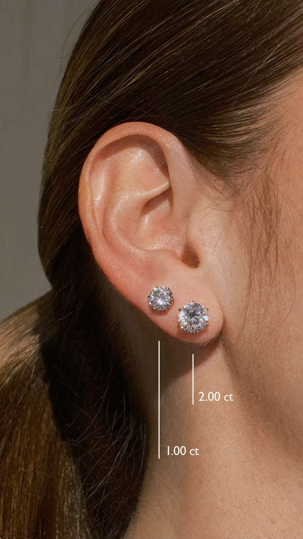 Fiona Stud Earrings 9K Yellow Gold