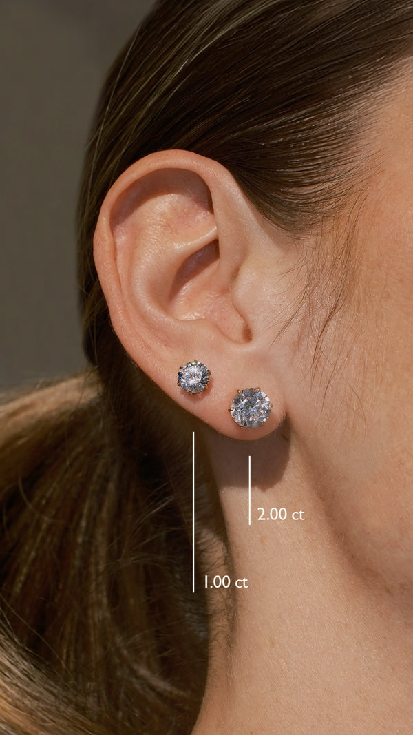 Fiona Stud Earrings 9K Yellow Gold