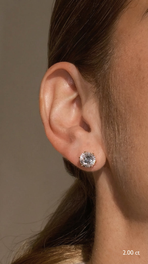 Fiona Stud Earrings 9K Yellow Gold
