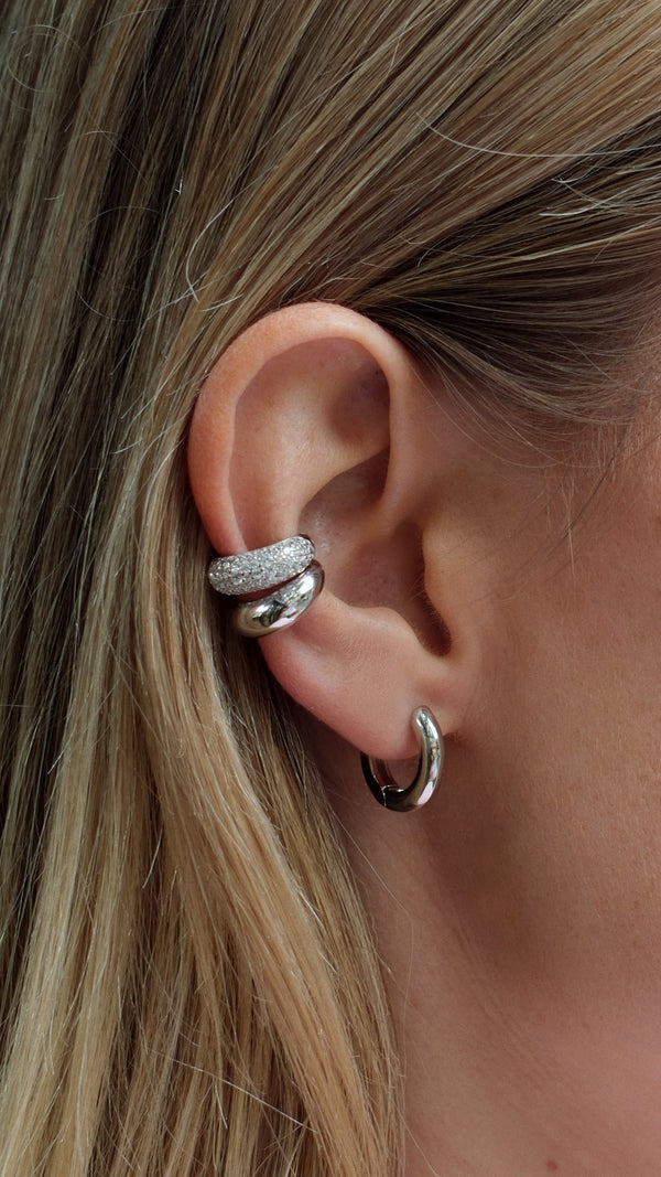 Haley Hoop Earrings Small Sterling Silver