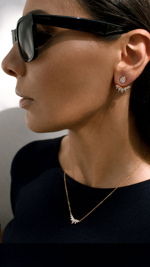 Tulisa Marquise Necklace Gold Vermeil