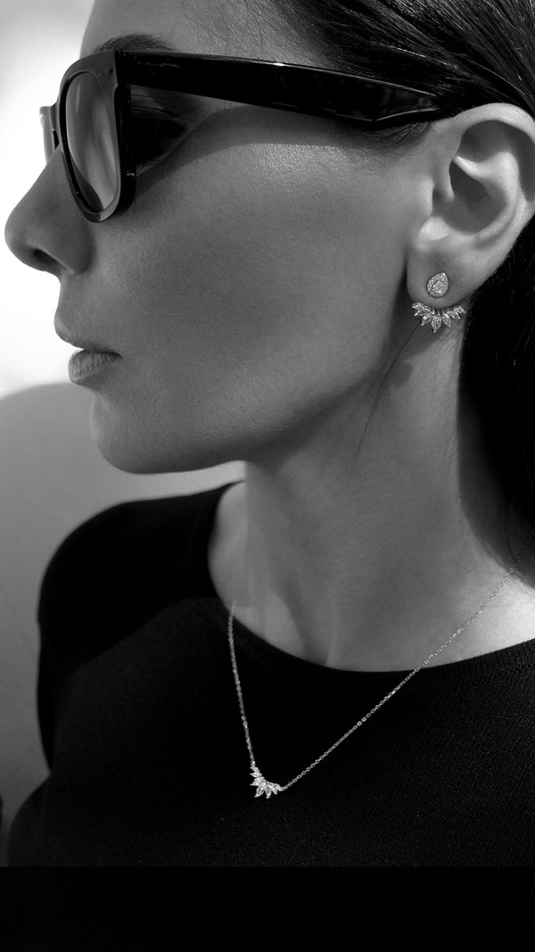 Suriya Ear Jacket Earrings Sterling Silver