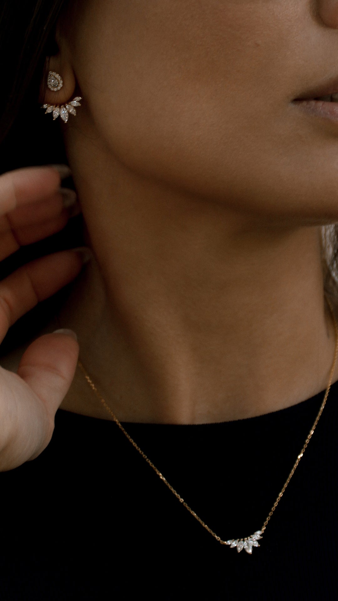 Suriya Ear Jackets Gold Vermeil