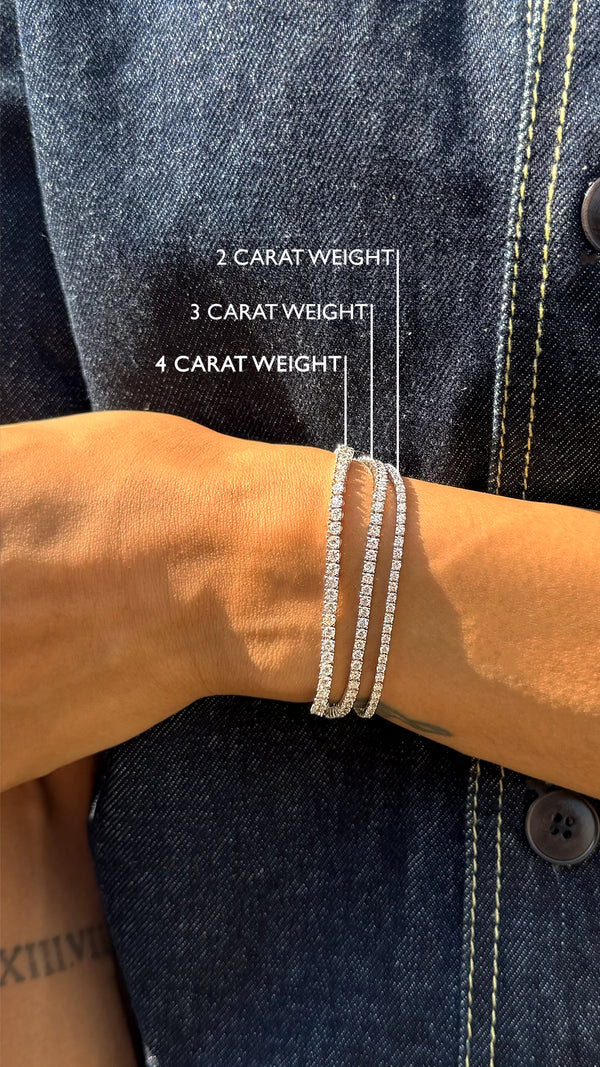  Sabrina Lab Diamond White Gold Bracelets