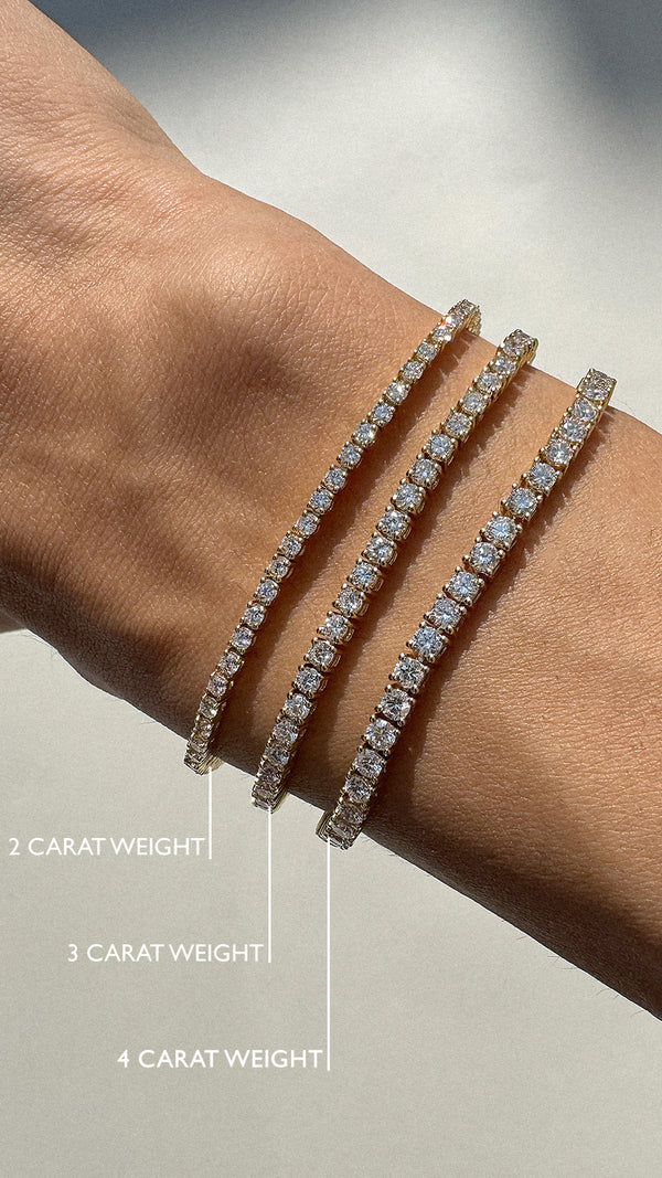 Lab Created Diamond Bracelet Yellow Gold