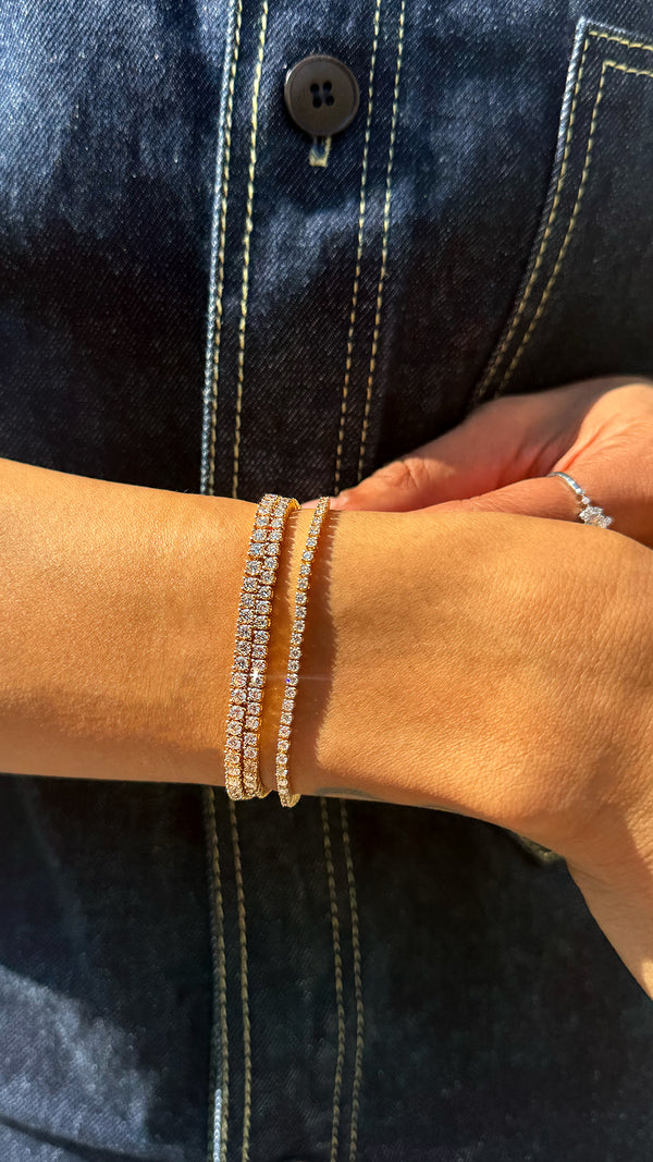 14K Yellow Gold Lab Grown Diamond Bracelets