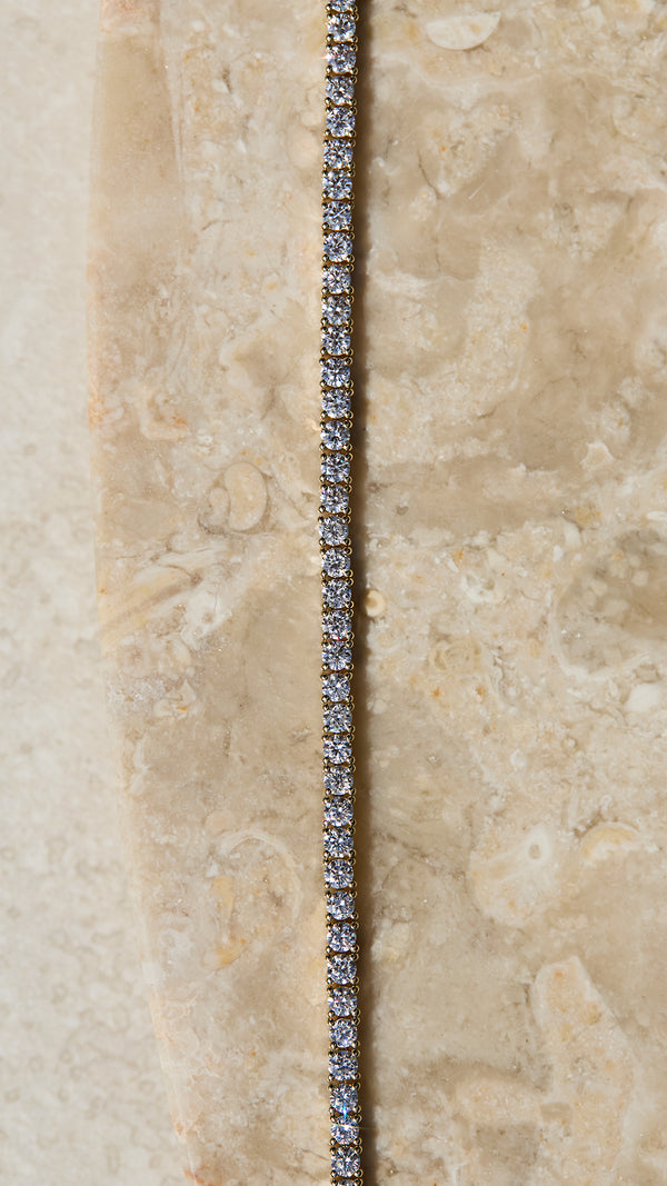 Lexi Tennis Necklace Gold Vermeil
