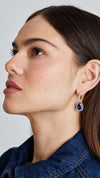 Elegant Tanzanite gemstone drop earrings featuring secure hoop design