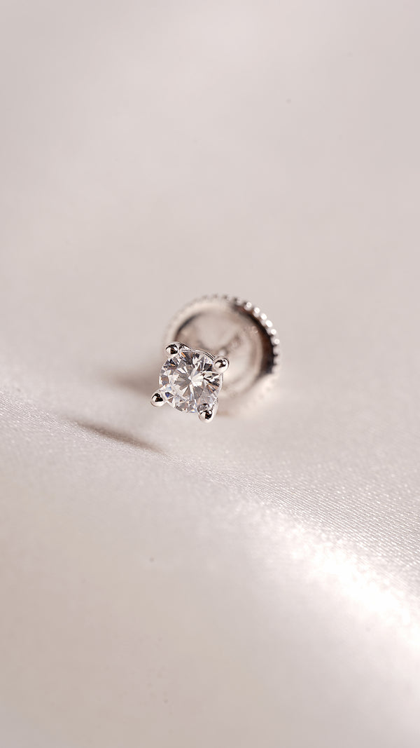 Simple Round Stud Earring Sterling Silver