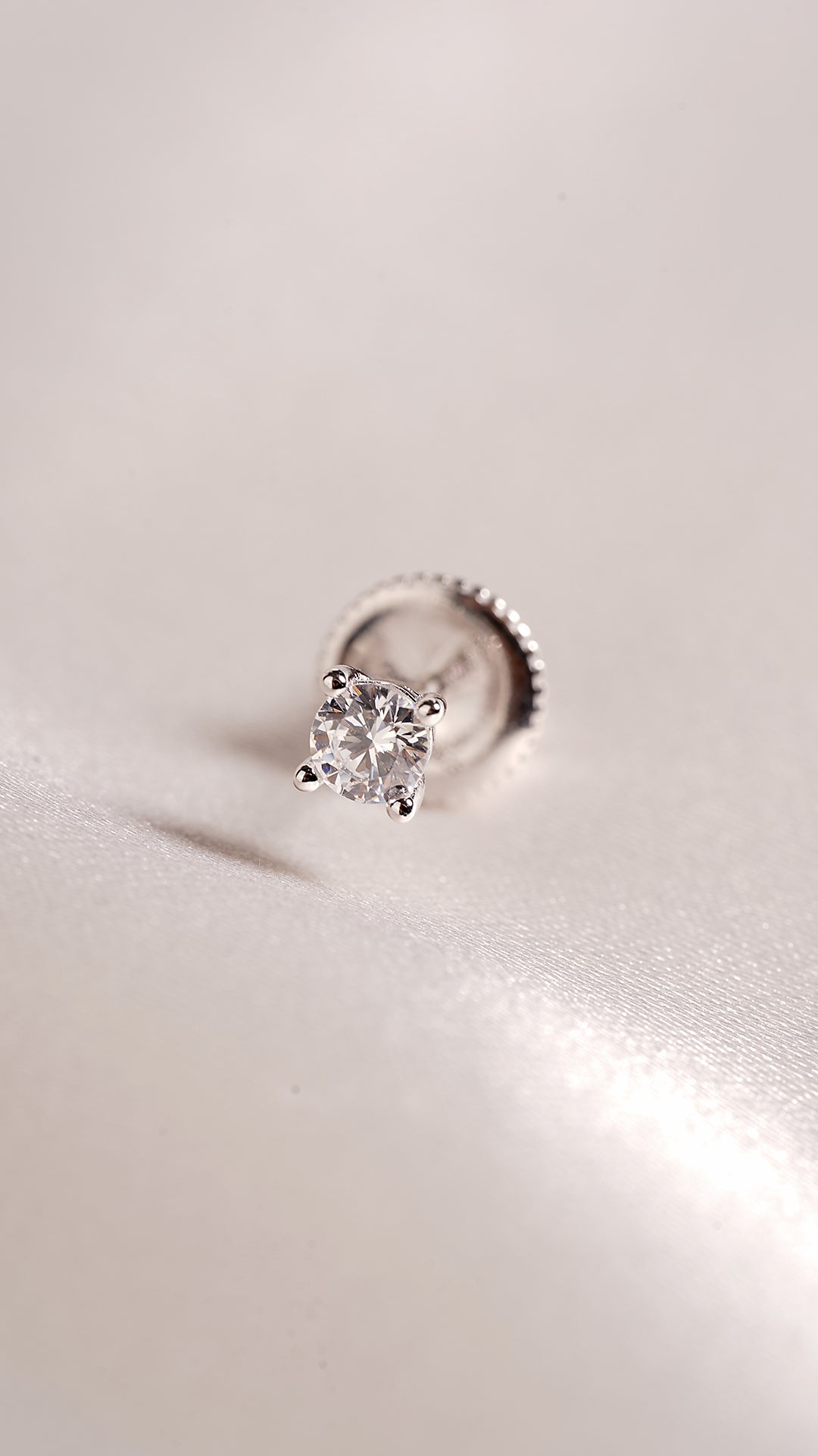 Simple Round Stud Earring Sterling Silver