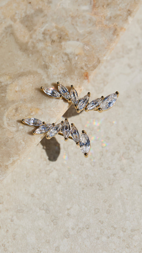 Skylar Climber Earrings Gold Vermeil