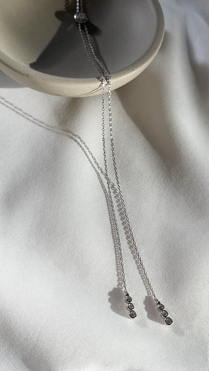 Sora Necklace White Gold Plated
