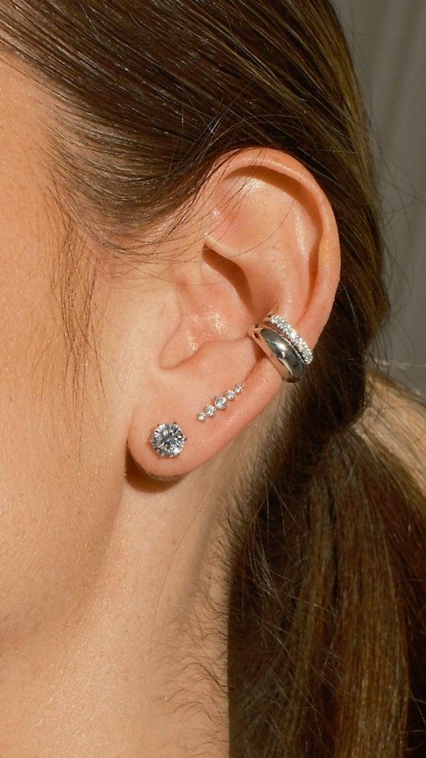 Hera Cuff Earring Nude Sterling Silver