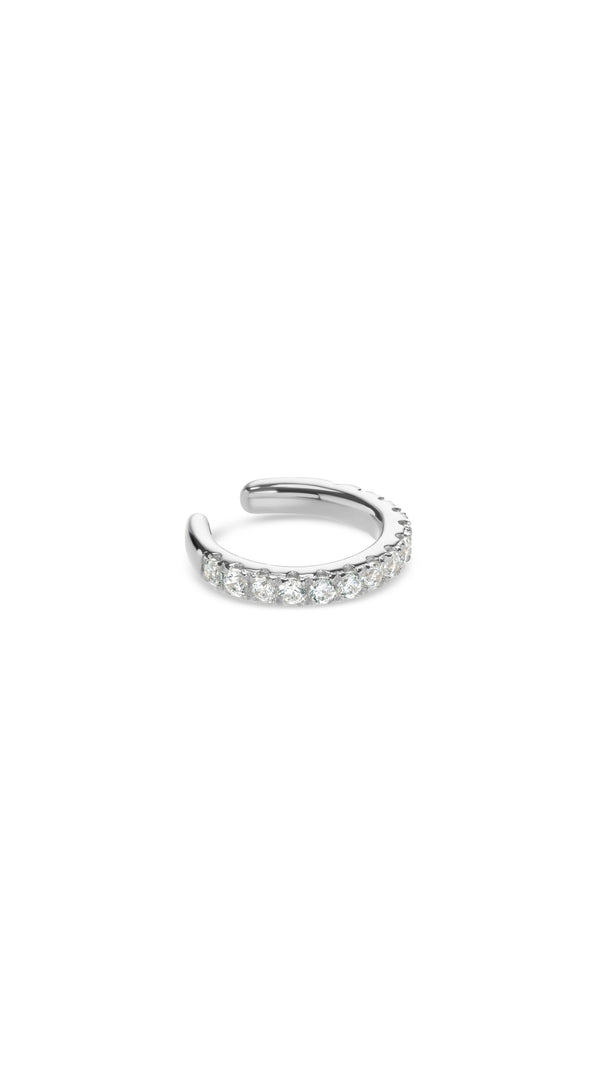 White gold plated sterling silver baby ear cuff for women