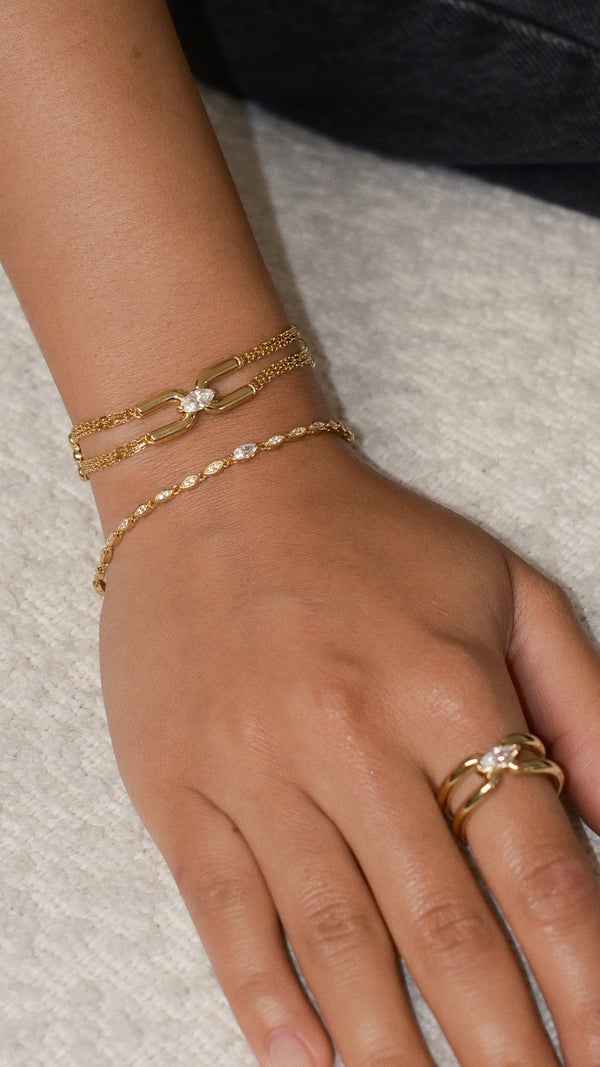 Stevie Bracelet Gold Vermeil