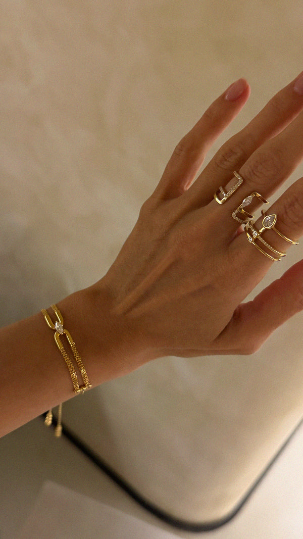 Stevie Bracelet Gold Vermeil