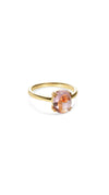 Cabochon Ring Padparadscha Gold Vermeil