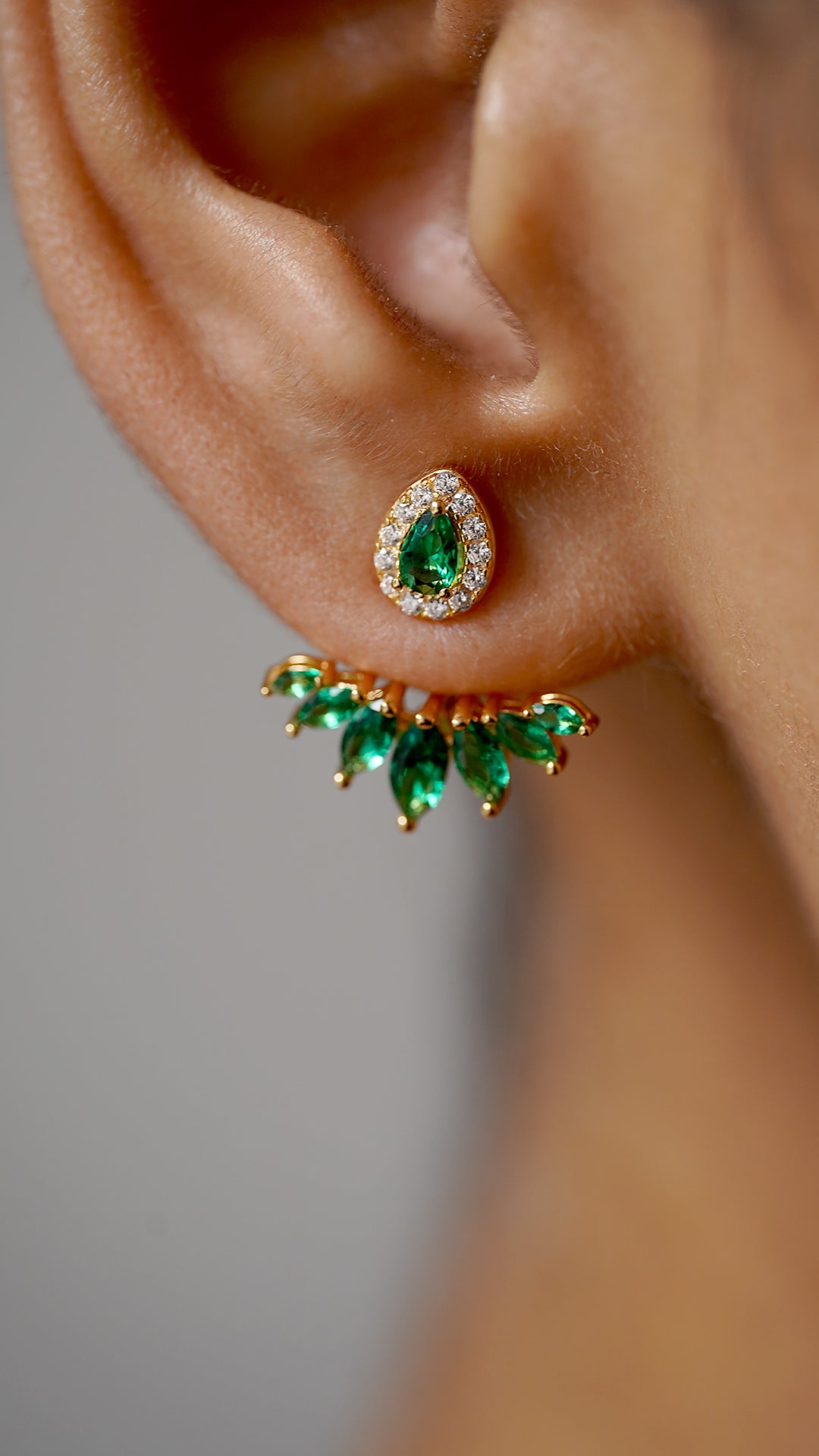 Suriya Ear Jackets Sterling Silver by CARAT LONDON CARAT London UK