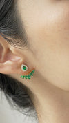 Suriya Emerald Ear Jackets 18K Gold Vermeil