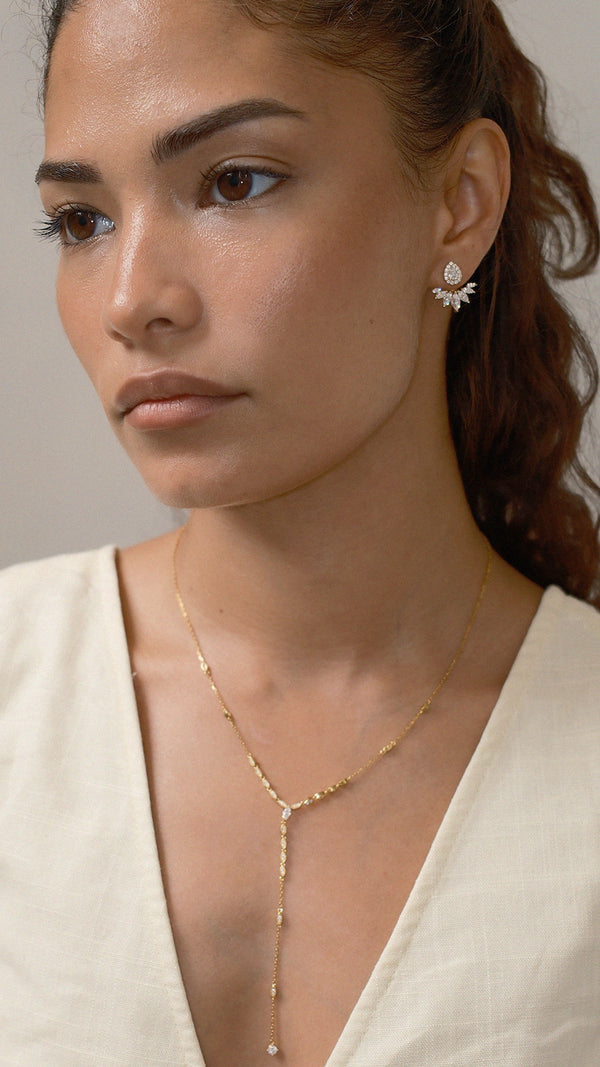 Suriya Ear Jacket Earrings Gold Vermeil