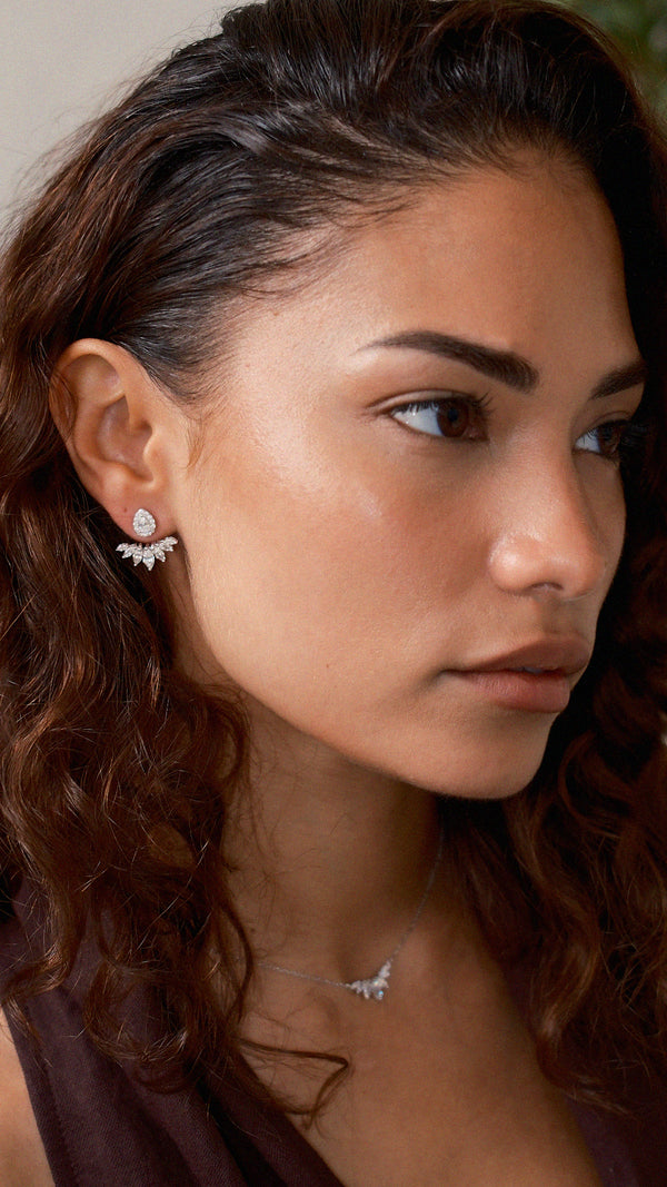 Suriya Ear Jacket Earrings Sterling Silver