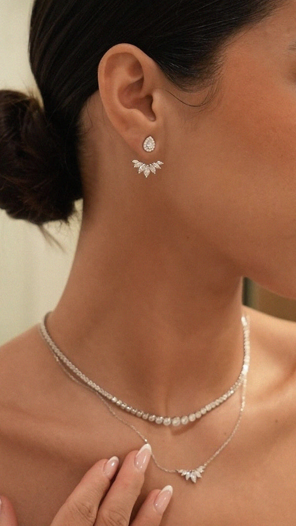 Suriya Ear Jacket Earrings Sterling Silver