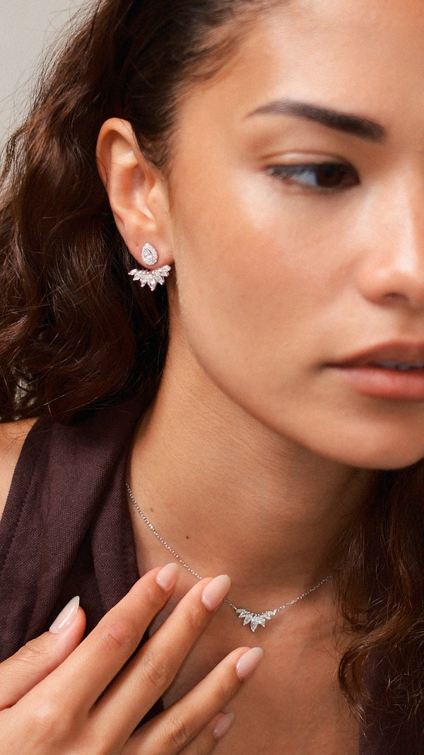 Suriya Ear Jacket Earrings Sterling Silver