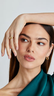 Hera Nude Hoop Earrings Gold Vermeil – CARAT* London UK