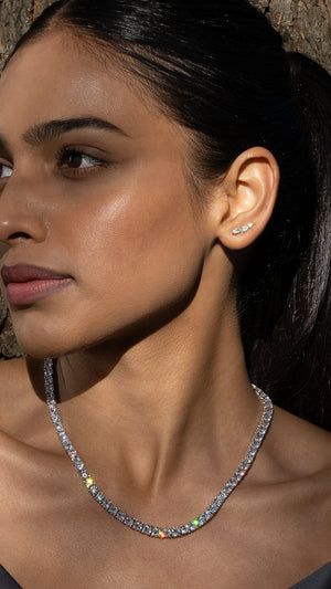 Jaden Round Prong Line Necklace