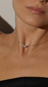 Tulisa Marquise Necklace White Gold Plated
