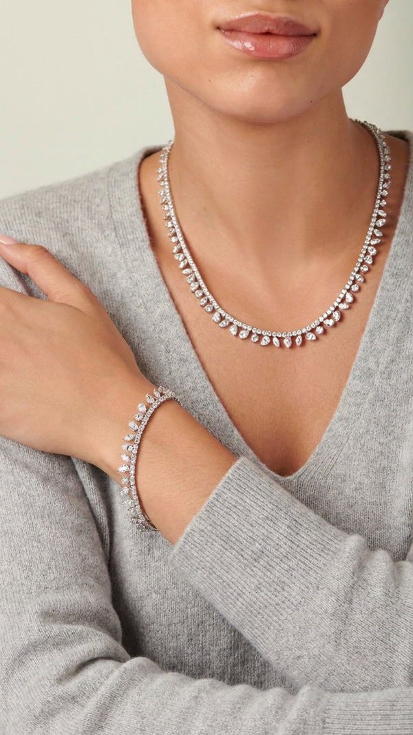 Taini Bracelet White Gold Plated