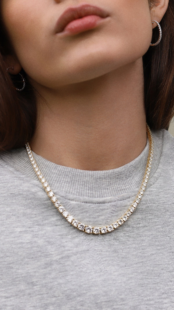Taryn Gradient Line Necklace Gold Vermeil