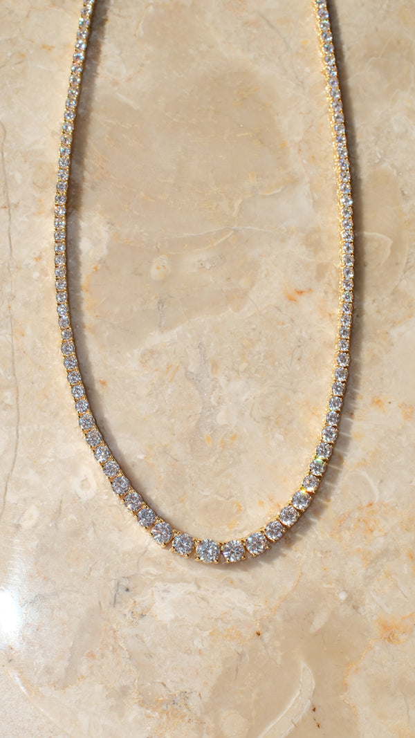 Taryn Baby Gradient Necklace Gold Vermeil