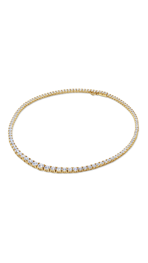 Taryn Gradient Line Necklace Gold Vermeil