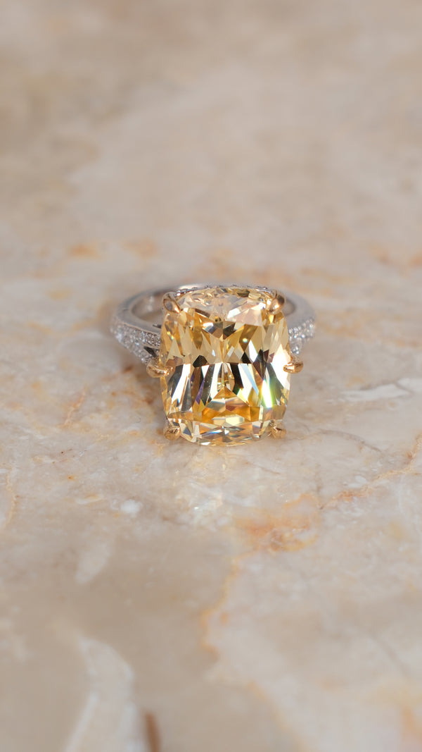 Tatum Ring Yellow White Gold Plated