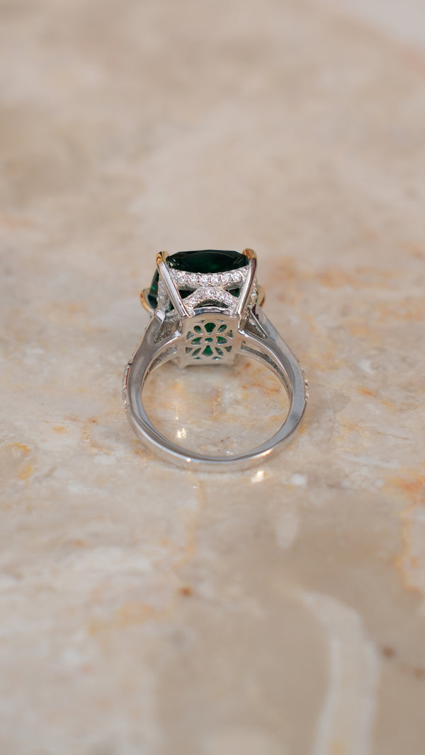 Tatum Ring Emerald Green Sterling Silver