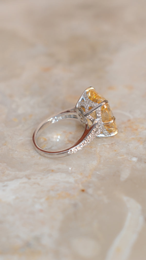 Tatum Ring Yellow White Gold Plated