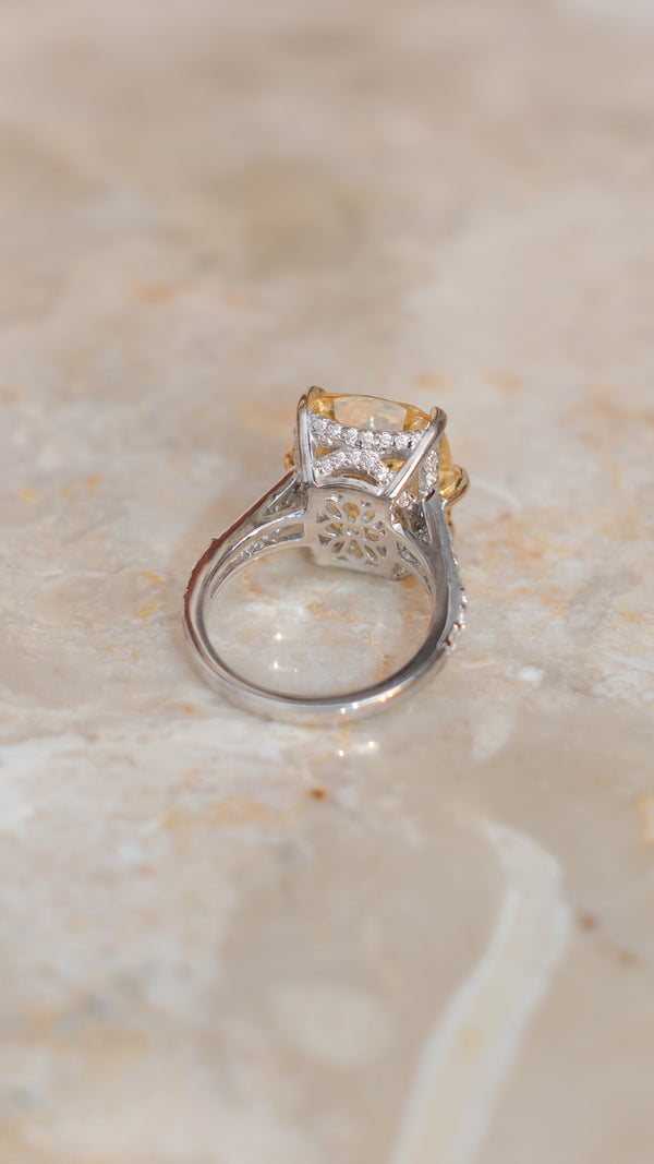 Tatum Ring Yellow White Gold Plated