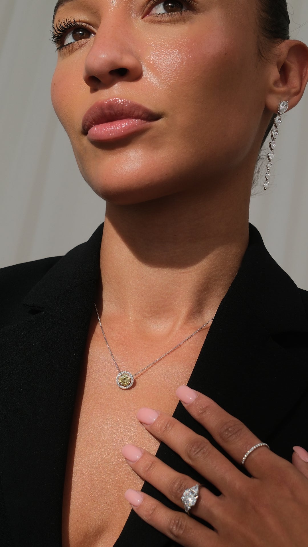 Gwen Yellow Necklace Sterling Silver