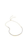 Adjustable gold vermeil necklace for women featuring beautifully polished pear cut gemstones.