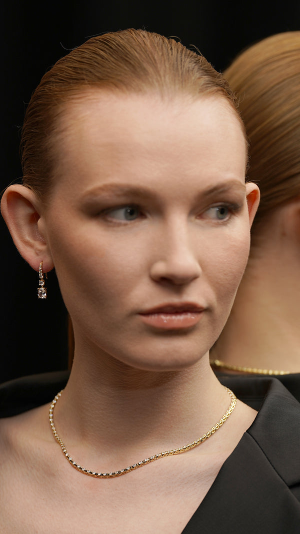 Thea Oval Earrings Gold Vermeil