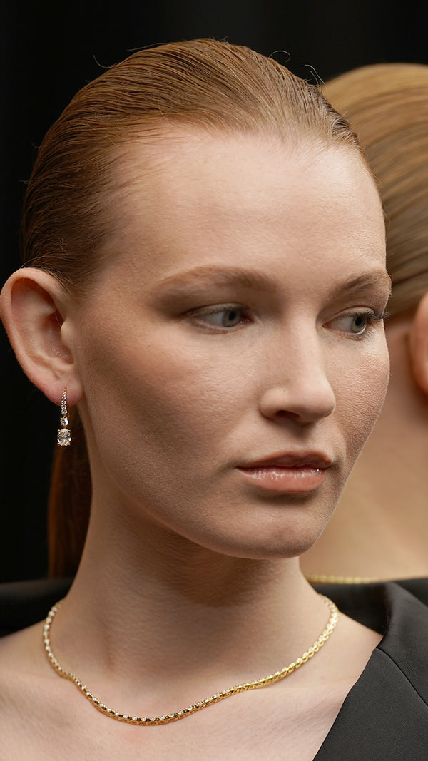 Thea Oval Earrings Gold Vermeil