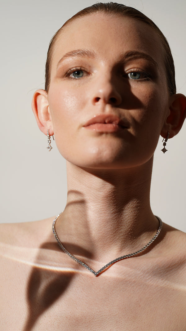 Thea Princess Earrings Sterling Silver