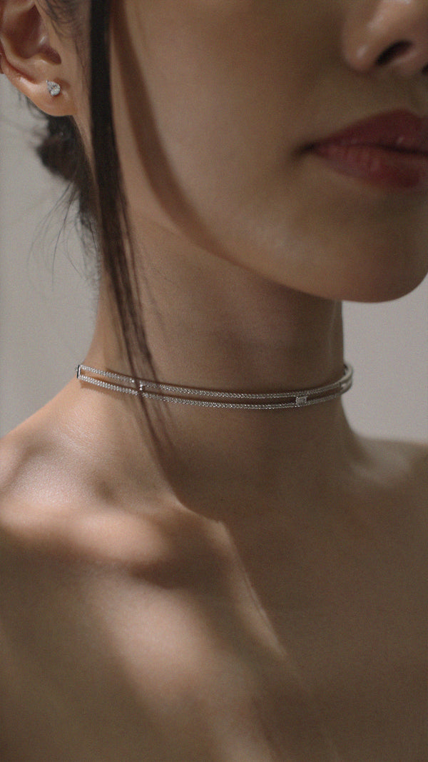 Thela Choker Necklace Sterling Silver
