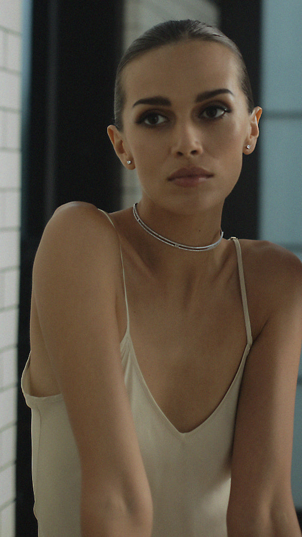 Thela Choker Necklace Sterling Silver