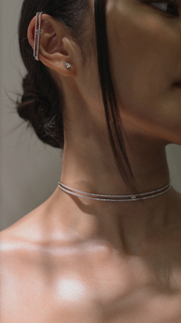 Thela Choker Necklace Sterling Silver