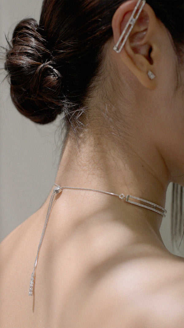 Thela Choker Necklace Sterling Silver